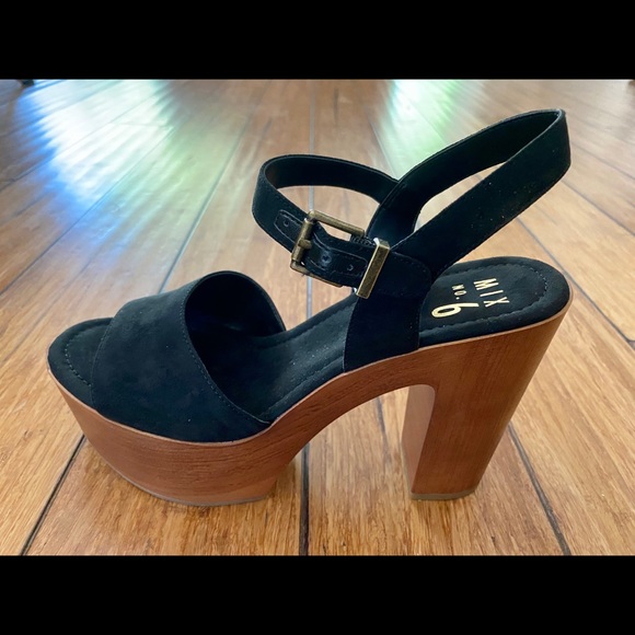 cute black platform sandals